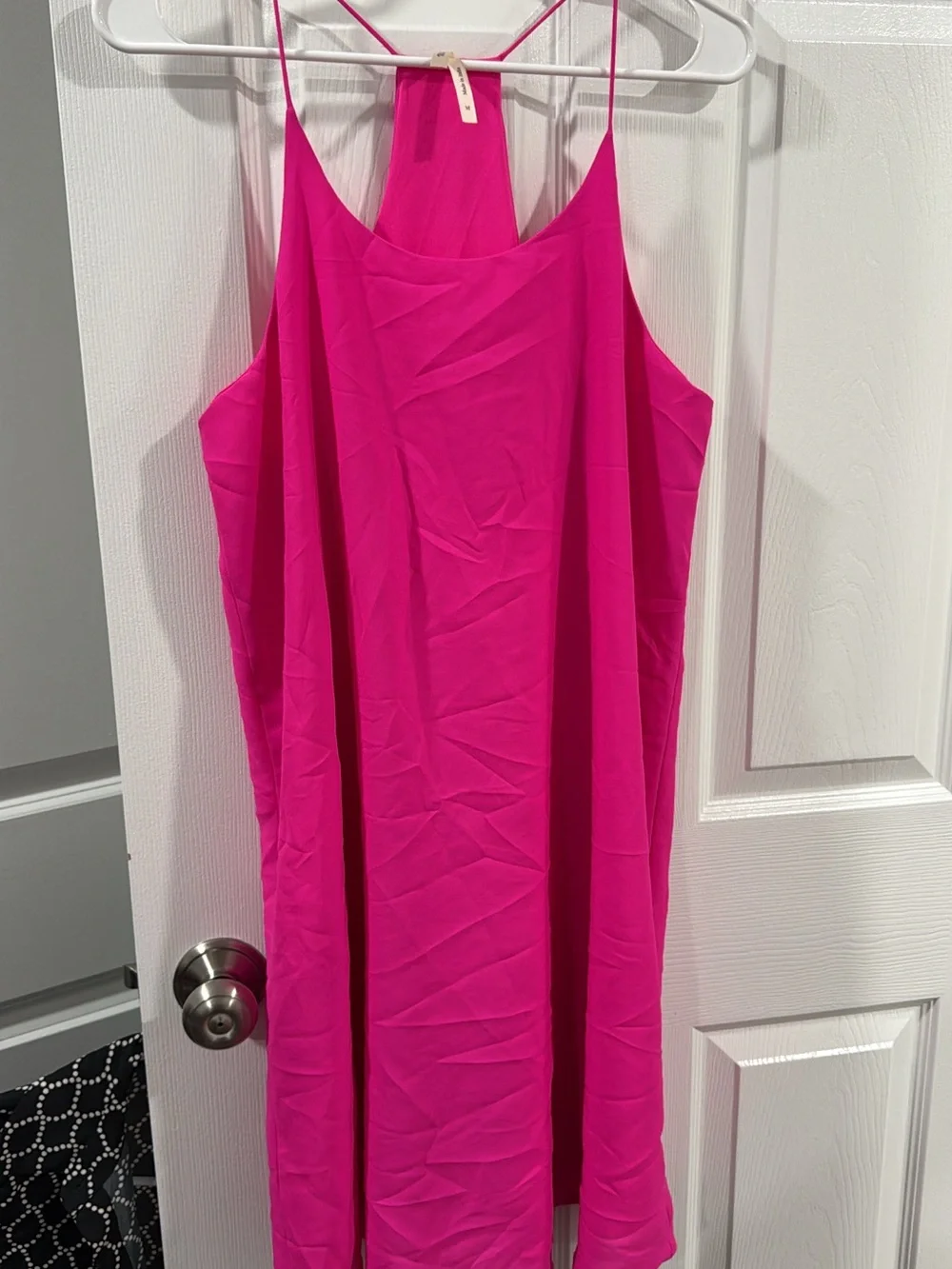 Bright Pink Sleeveless Shift Dress